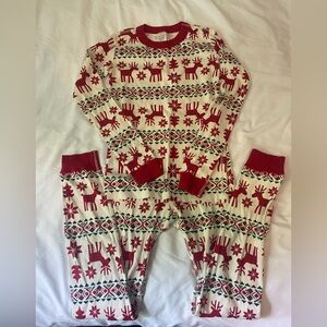 Hanna Andersson Red and Cream Patterned Pajama Top